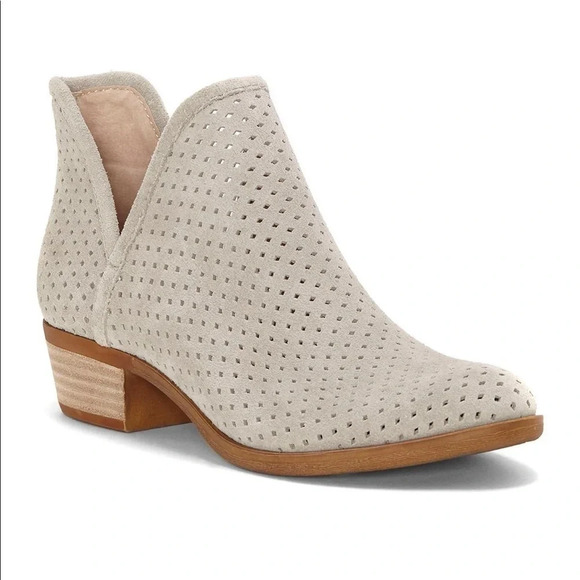 Lucky Brand Brooklin Perforated Suede Bootie 7.5 M - Picture 15 of 16